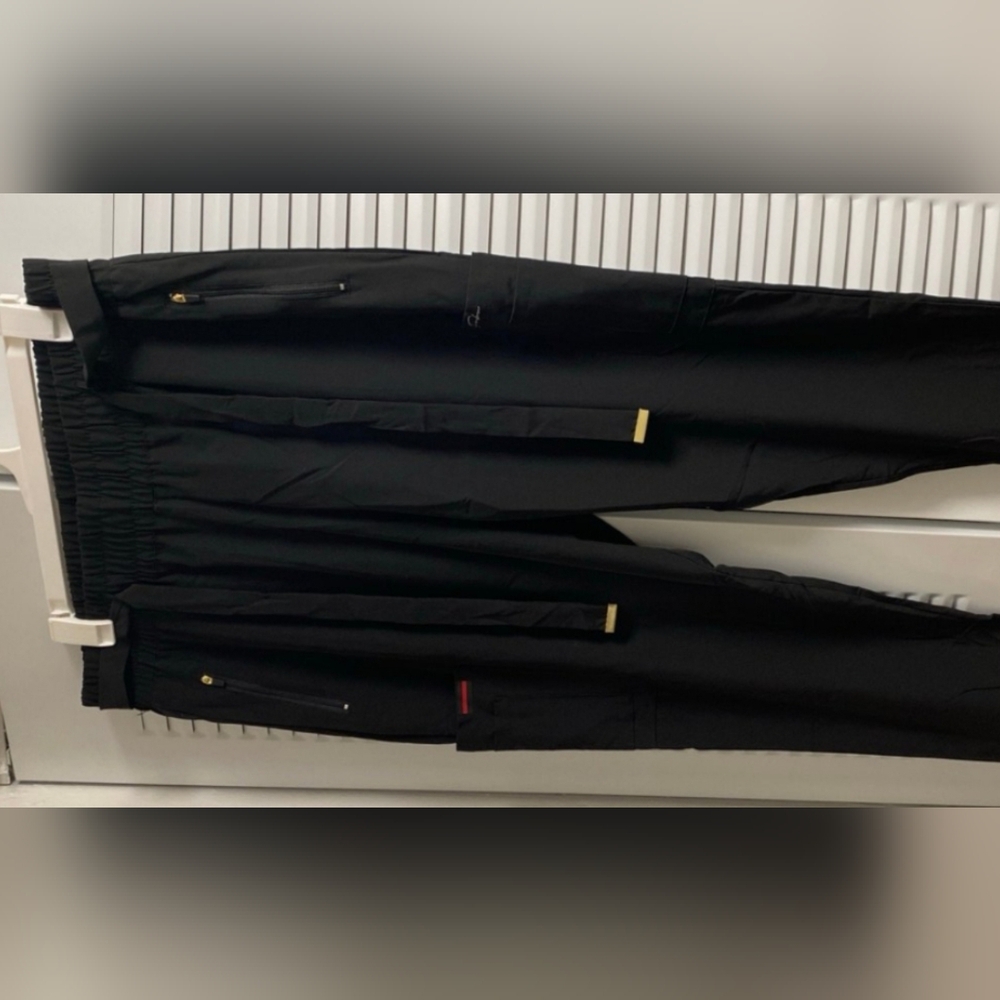FUBU Black Scrub Jogger Style Pants
